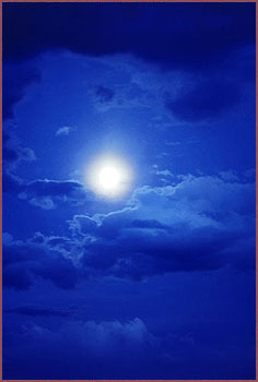 Moon Rise, color photograph by Woody Glloway, Santa Fe, NM