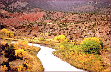 Abiquiu River, color photograph by Woody Glloway, Santa Fe, NM